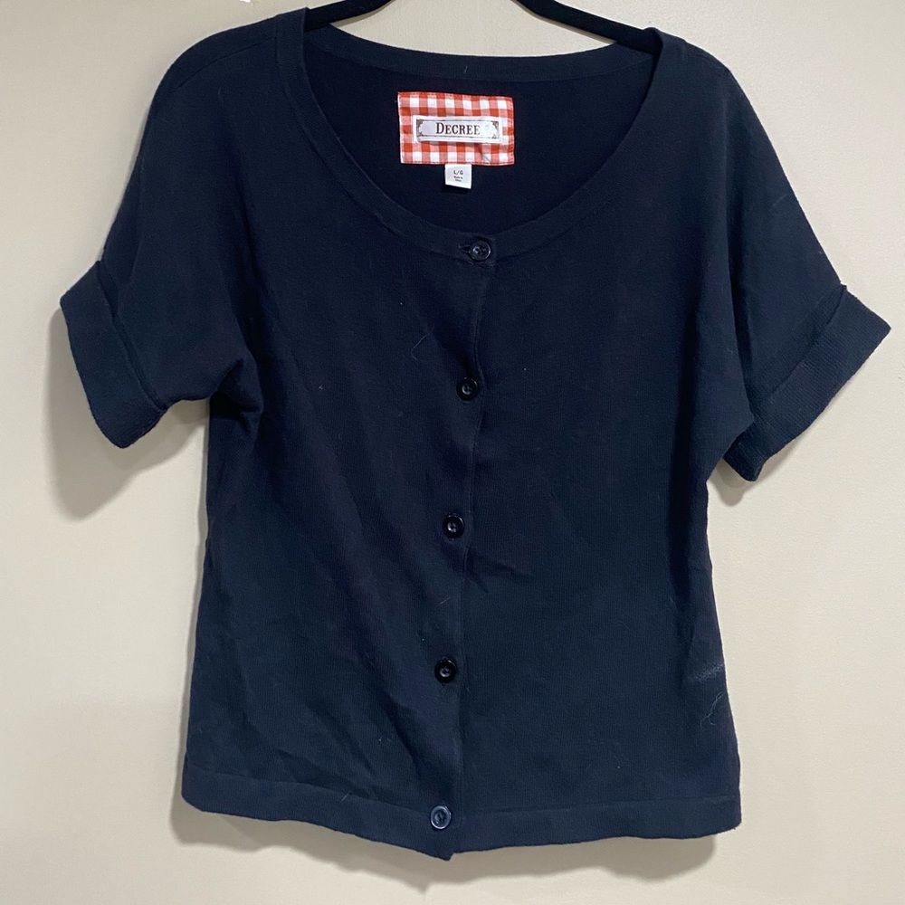 Black Button Up Cardigan